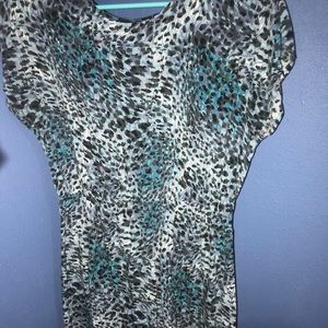 Forever 21 blue and white spotted mini dress